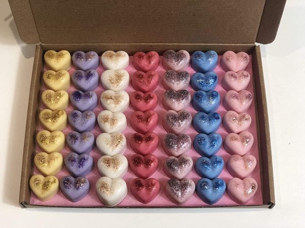 BLOHOUT Wax Melt Gift Set Perfume Scents, 49 Highly Scented Soy Wax Melt Hearts - Image 2