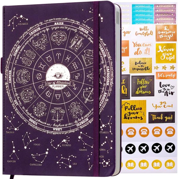 Law of Attraction Planner 2022 - Deluxe Weekly, Monthly Planner, a 12 Month Journey to Increase Productivity & Happiness - Life Organizer, Gratitude Journal, and Stickers, A5 - Image 2