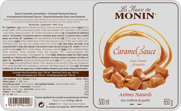 La Sauce de MONIN Caramel 500 ml - Image 3