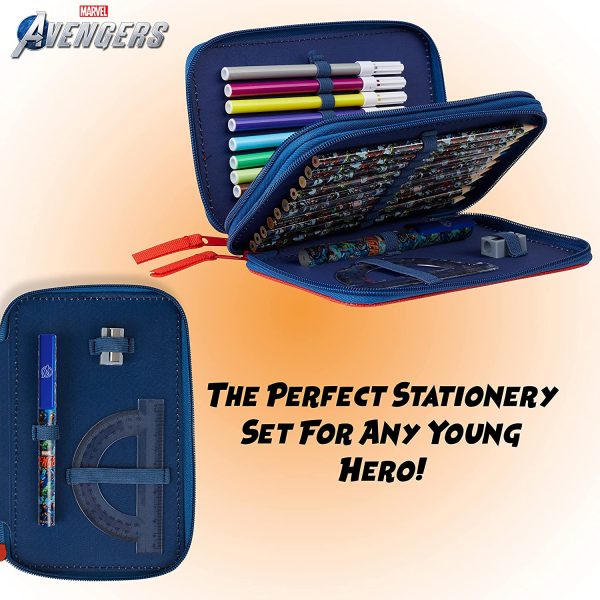 Marvel Large Pencil Case, Filled Pencil Cases with Avengers Stationary Sets, Marvel Gifts for Boys - Image 7