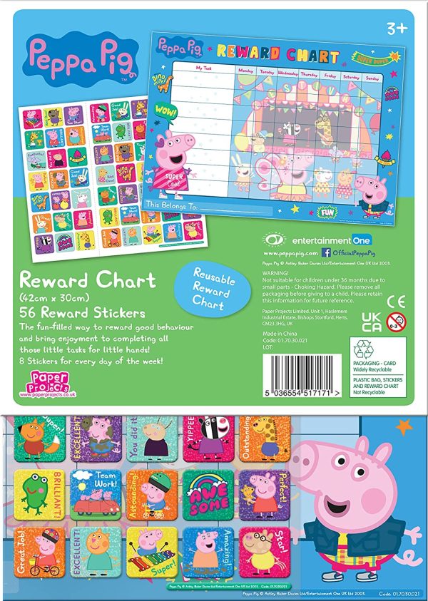 Paper Projects 01.70.30.021 Peppa Pig Everyday Reward Chart and 56 Sparkly Stickers - Image 7