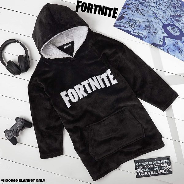 Fortnite Hoodie for Boys, Oversized Hoodie Sweatshirt Blanket, Super Soft Fleece Dressing Gown, Warm Comfortable Hooded Robe, Gifts for Gamers Boys Girls Teens 7-14 Years - Image 7