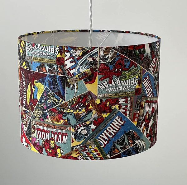 Marvel Comic Book Super Drum Lampshade - Image 3