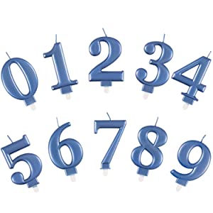 Metallic Blue Numerals