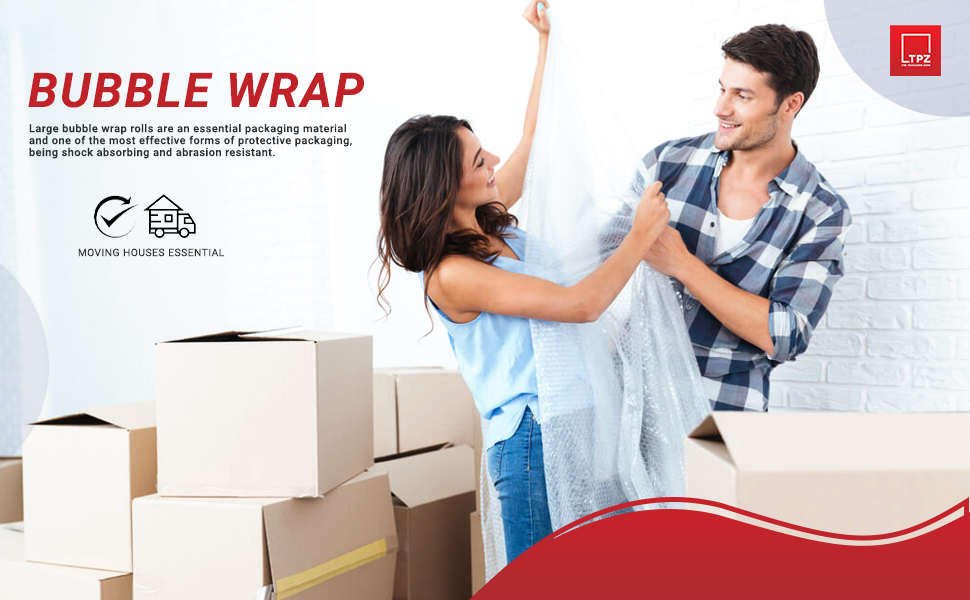 bubble wrap roll moving house packaging protection fragile delicate items parcels shock storage