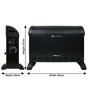 convector heater, dimension