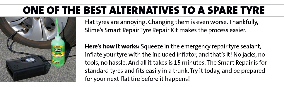 Flat Tyre Repair Kit, Tire, Sealant, Inflator
