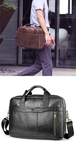 SPAHER Leather Briefcase