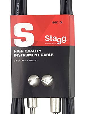 Stagg Pro Jack to Jack Unbalanced Instrument Cable 1.5m