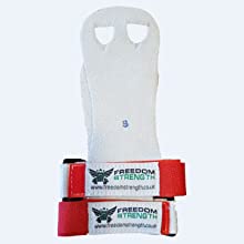 Gymnastics Palm Protectors with Red hook and loops strap