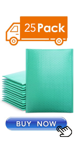 Switory Teal Bubble Mailers 26.7x38cm Padded Envelopes Pack of 25