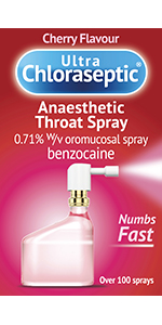 Ultra Chloraseptic Anaesthetic Sore Throat Spray - Cherry Flavour