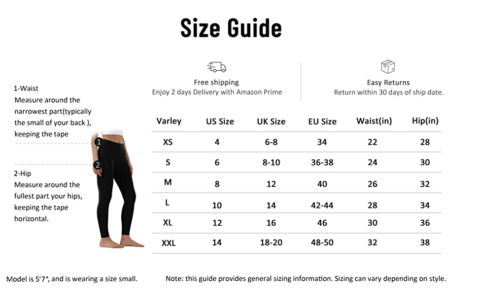 Size for Women yoga pants