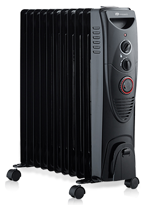 electric 2500w 11 fin oil filled radiators, energy efficient heaters for home low energy thermostat