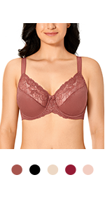 Underwired Non Padded Lace Bra