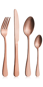 rose gold cutlery