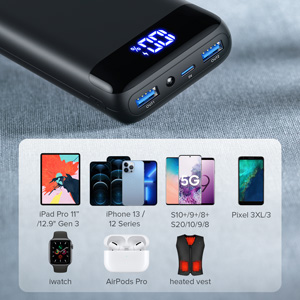 INIU 20000mAh Power Bank LED Display