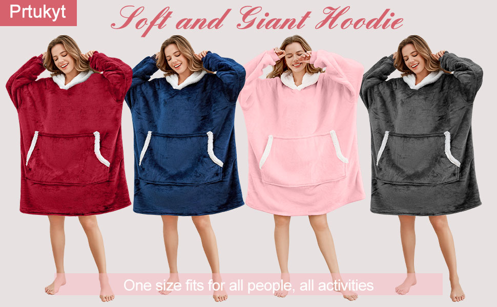 soft and giant hoodie blanket