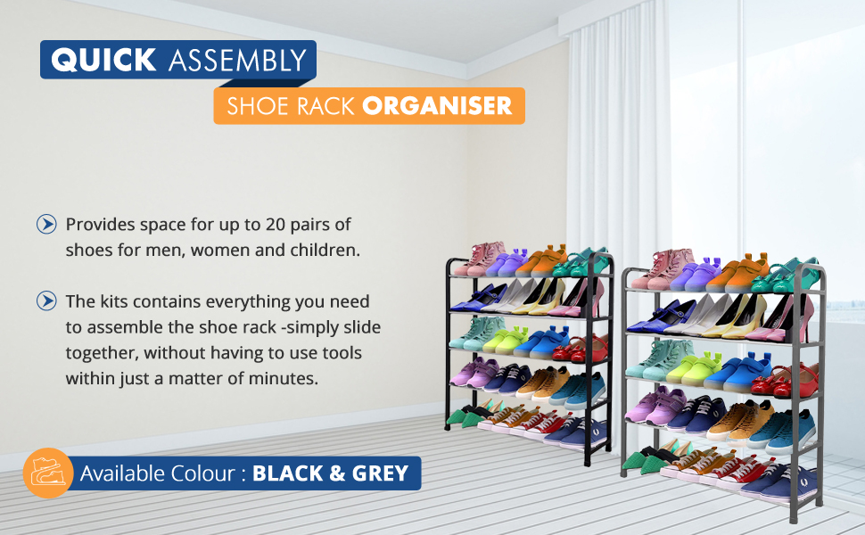 5 Tier Shoe Rack Organiser