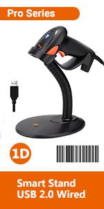 barcode scanner usb wired laser with stand 6900