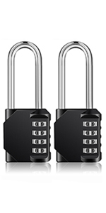 long shackle combination padlocks large big long shank code padlock outdoor weatherproof gate lock