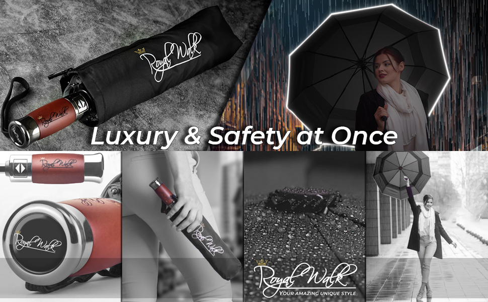 Windproof Travel Folding Umbrella Royal Walk