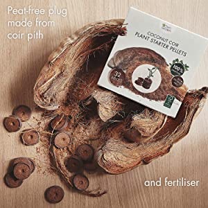 OwnGrown Coco Coconut Coir Plant Starter Pellets Seeds Peat Free Soil Compost Sowing Fertiliser 