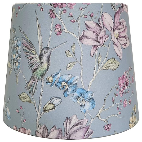 Bird Table Lamp Shade Ceiling Light Shade Hummingbird Floral Woodland White Duck Egg Pink Bedroom Accessories Gifts