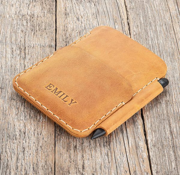 Bovine leather case for Microsoft Surface Duo 2 / Duo 1st gen. Personalised wallet - Image 3