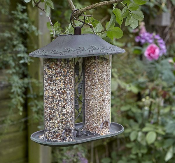 Peckish 60052108 Secret Garden Dual Seed Wild Bird Feeder, Green, 27.0 cm*14.0 cm*25.0 cm - Image 2