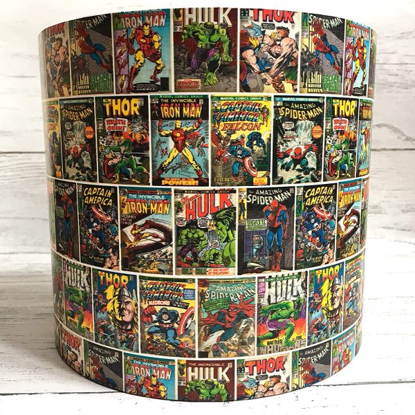 Kids Lampshade Peter Rabbit Alice Marvel Comics Strip Ceiling Light shade Handmade - Image 5