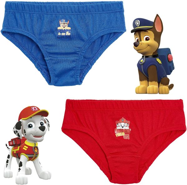 Paw Patrol Boys Pants, Pack of 5 Briefs With Mighty Pups Print Marshall Chase Paw Patrol, 100% Soft Cotton Boys Underwear, Gifts For Boys Toddlers Age 18 Months - 7 Years - Image 3