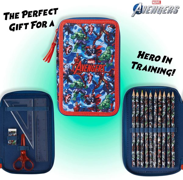 Marvel Large Pencil Case, Filled Pencil Cases with Avengers Stationary Sets, Marvel Gifts for Boys - Image 5