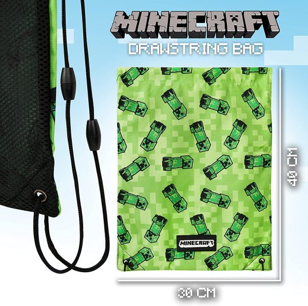 Minecraft Drawstring Bags, School PE Kit, Gym, Swimming, Sports, Travel, Minecraft Gifts - Image 2