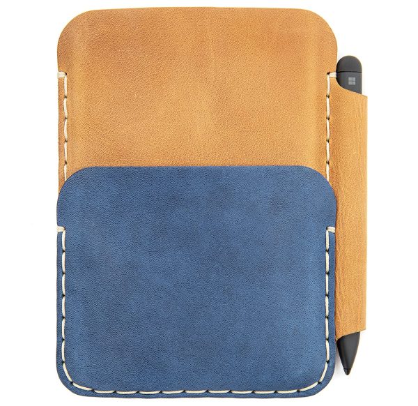 Bovine leather case for Microsoft Surface Duo 2 / Duo 1st gen. Personalised wallet - Image 7