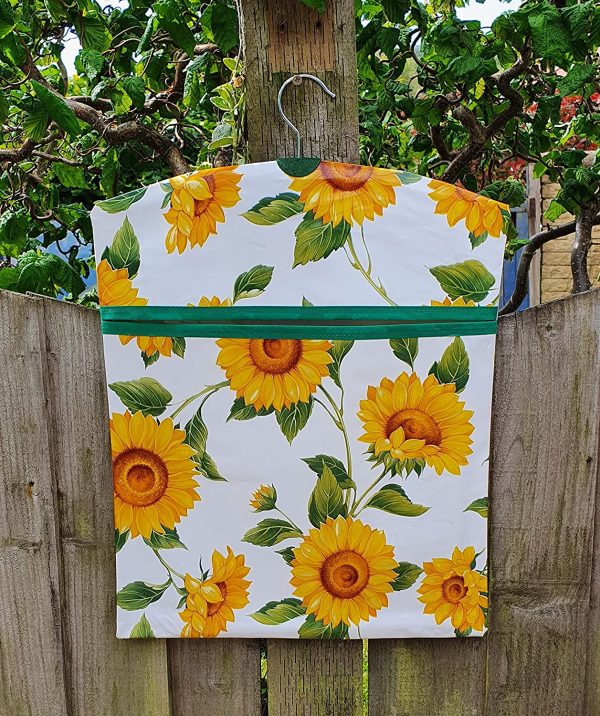 End of season SALE. Handmade large peg bag 15" x 18" SUNFLOWER quality wipe clean fabric - Image 3