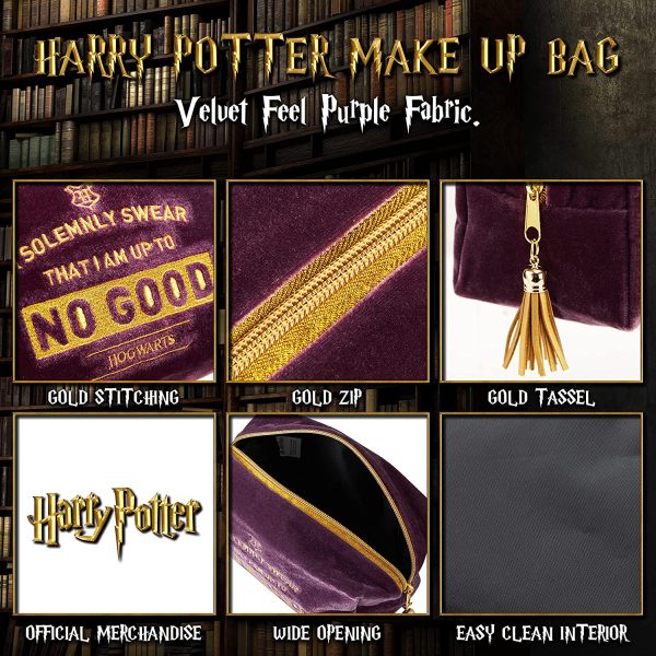 Harry Potter Gifts Make Up Bags for Women Toiletry Bag Hogwarts Travel Accessories - Image 3