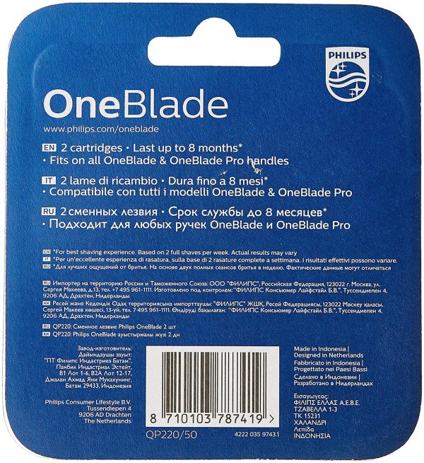 Philips OneBlade Replacement Blade - Pack of 2 - QP220/50 - Image 7