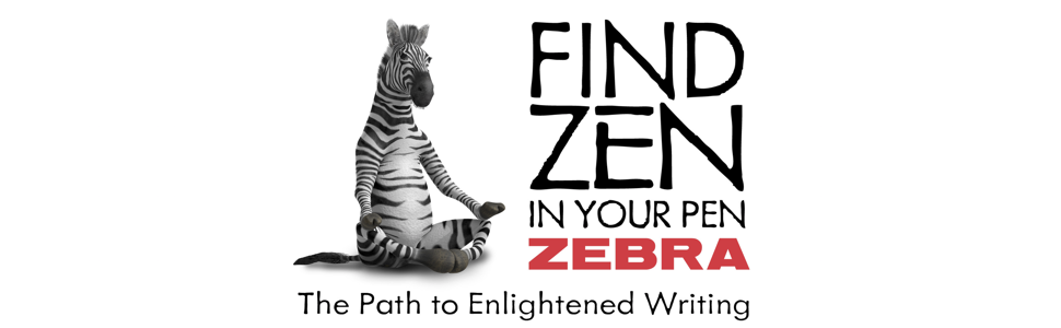 Find Zen In Your Pen Tagline Zebra Logo The Path to Enlightened Writing