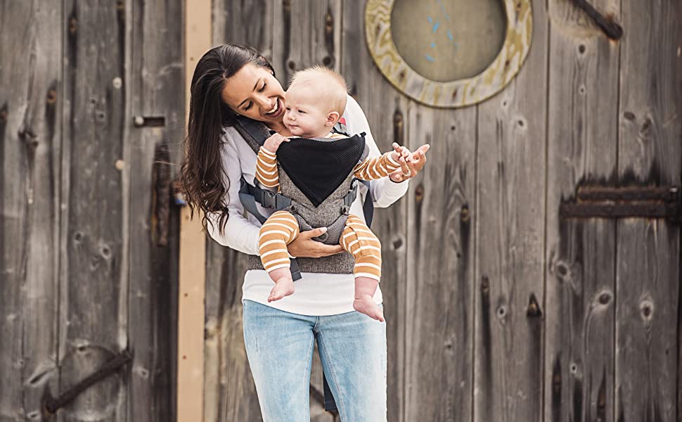 You plus me baby carrier with baby facing out