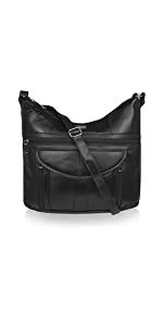 QL176, Large Crossbody Side Bag, 7 Pockets