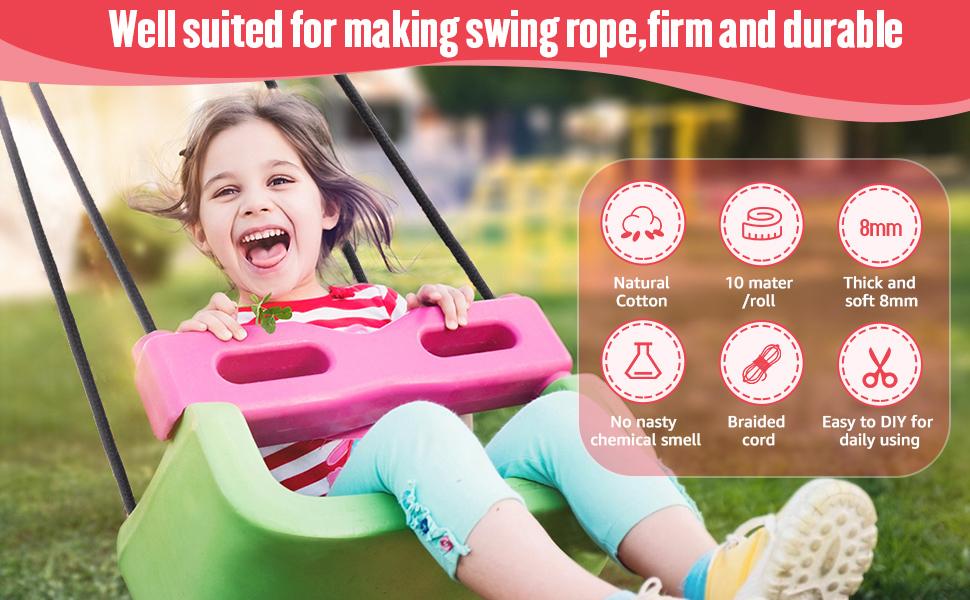 Well suited for making swing rope, firm and durable