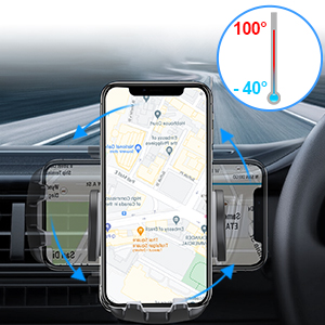 Avolare in car phone mount can help you find the perfect viewing angle with 360-degree rotation.