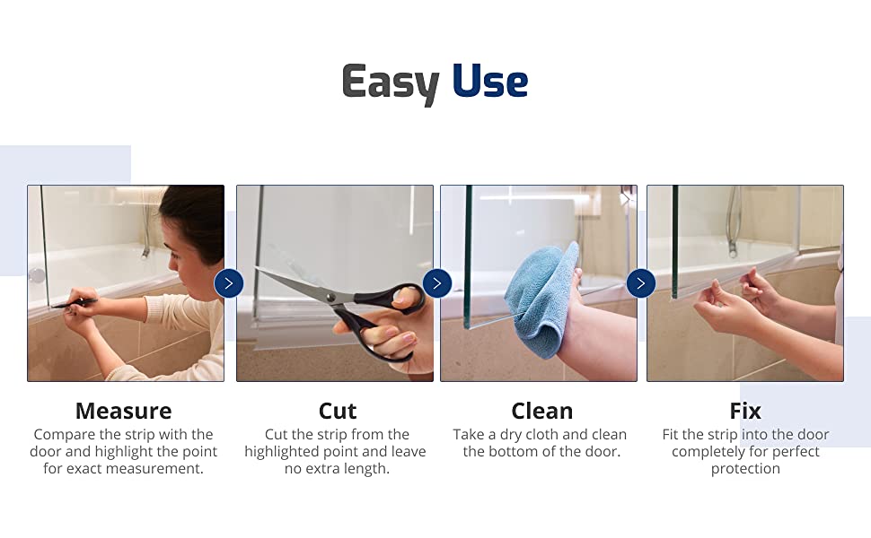 DIY installation of Shower door seal strip