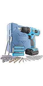 50 Piece 12V Blue Drill Driver &amp;amp;amp;amp;amp; Multi Bit Set