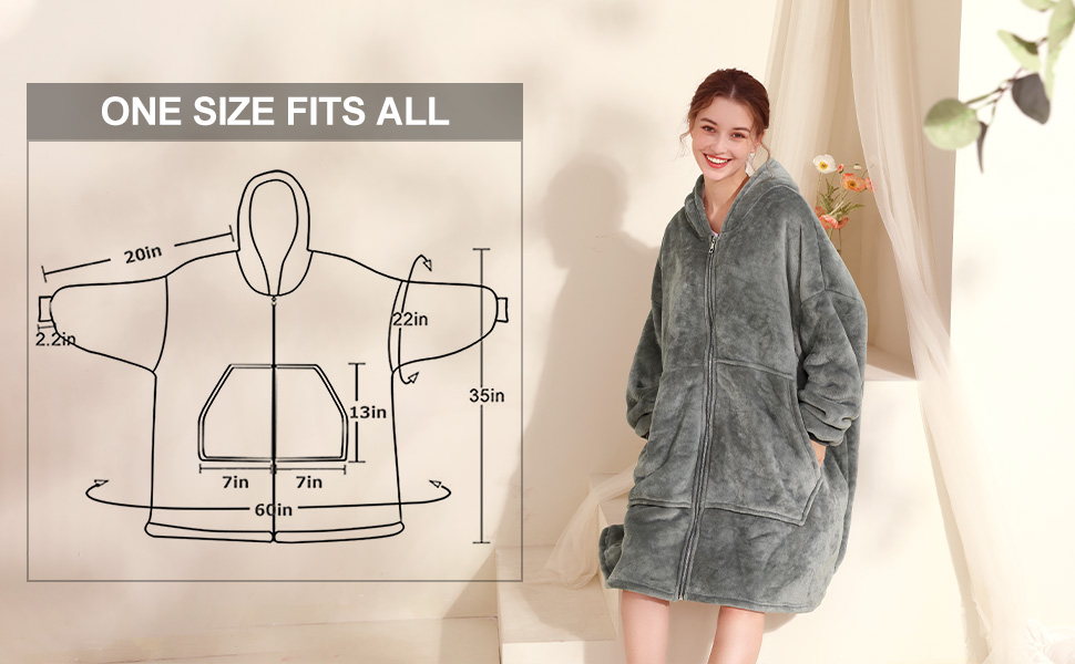 Oversized Hoodie Wearable Blanket