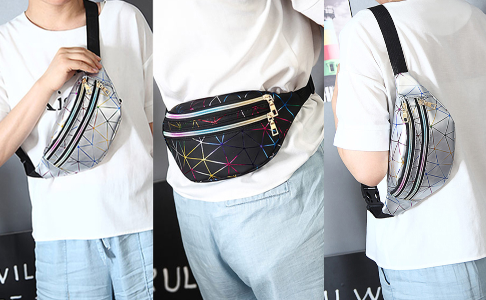 Color Shiny Belt Bag