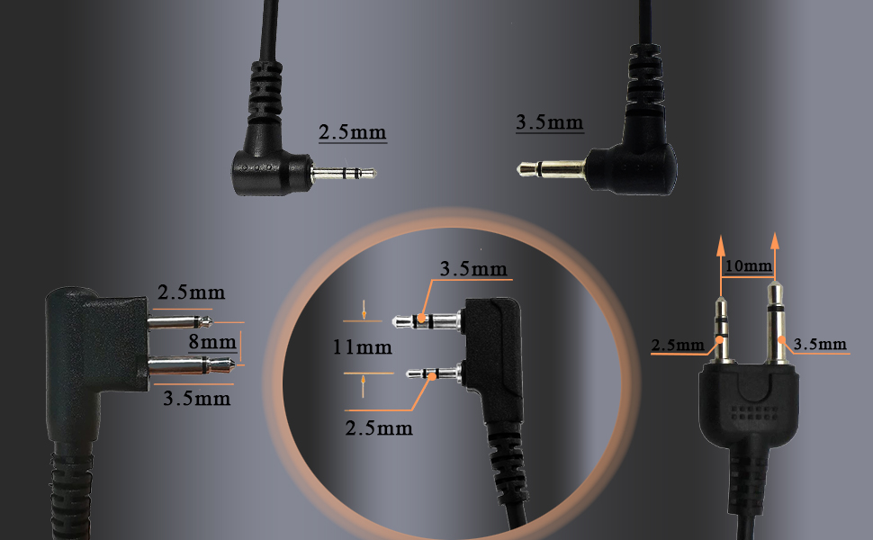 Retevis Kenwood 2 Pin walkie talkie earpiece