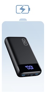 INIU 20000mAh Power Bank LED Display