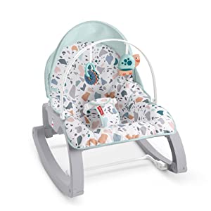 Fisher-Price GMD21 Deluxe Infant-to-Toddler Rocker, Multi-Coloured